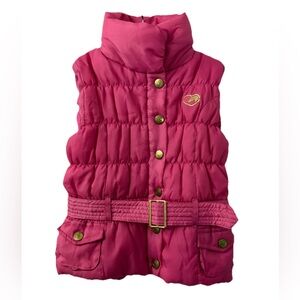 Ecko Red Kids Puffy Vest Girls 4T Sour Berry Pink NWT